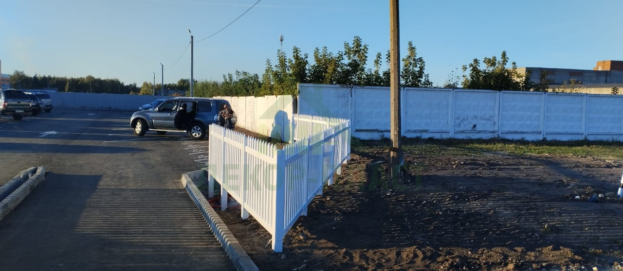 Проект установки пластикового ограждения на парковке завода "Бытпласт", г.Егорьевск