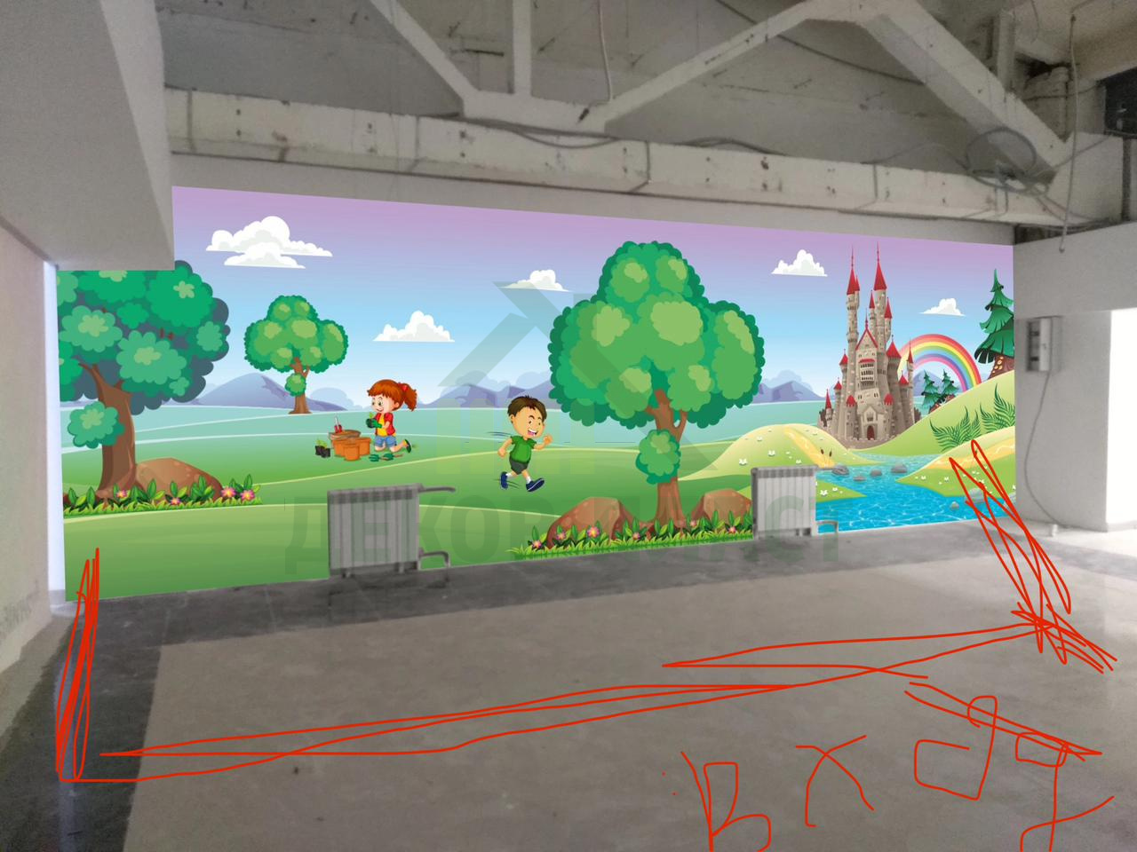 Проект установки ограждения в детском развлекательном центре  Funny Пупс, г.Саранск