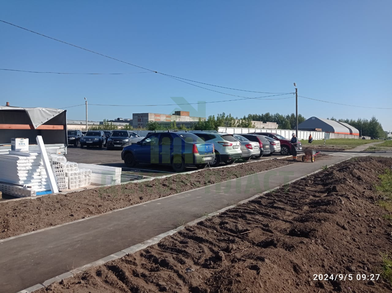 Проект установки пластикового ограждения на парковке завода "Бытпласт", г.Егорьевск