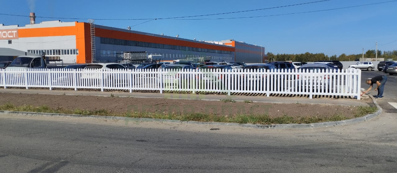 Проект установки пластикового ограждения на парковке завода "Бытпласт", г.Егорьевск